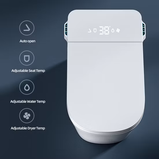 2023 Egns Automatic European Sensor Bathroom Intelligent Heated Smart Toilet Voice Control Smart Toilet Bowl